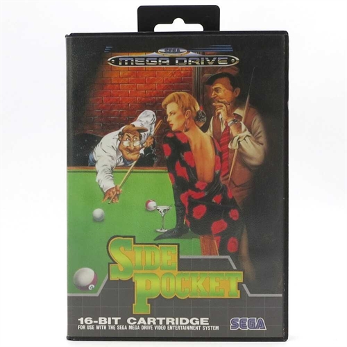 Side Pocket - Komplet I Æske - Sega Mega Drive Spil (B Grade) (Genbrug)